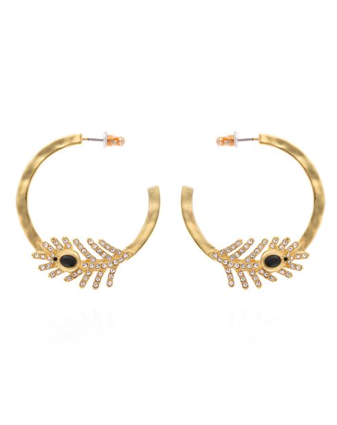 Boucles d'oreilles créoles Carmelles/Noires
