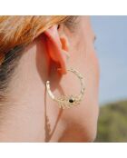 Boucles d'oreilles créoles Carmelles/Noires