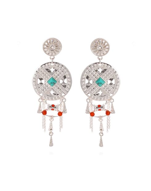 Boucles d'oreilles avec pampilles Paramor argentées