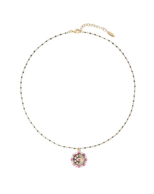 Collier de chaîne avec pendentif Duardo rose