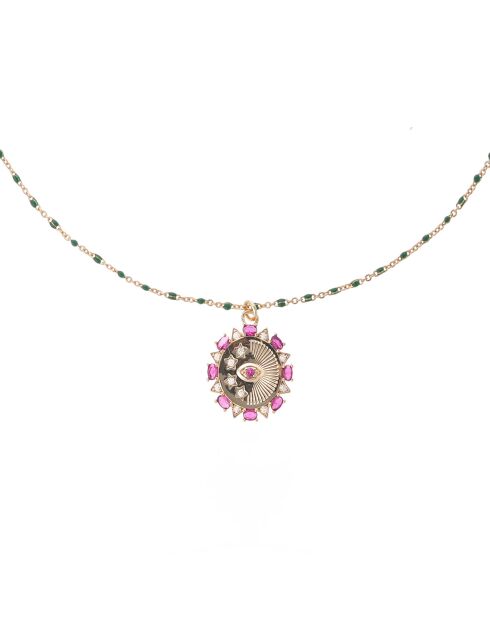 Collier de chaîne avec pendentif Duardo rose