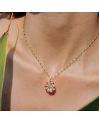 Collier de chaîne avec pendentif Duardo rose