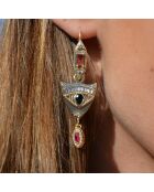 Boucles d'oreilles pendantes avec perles Lyvie vertes