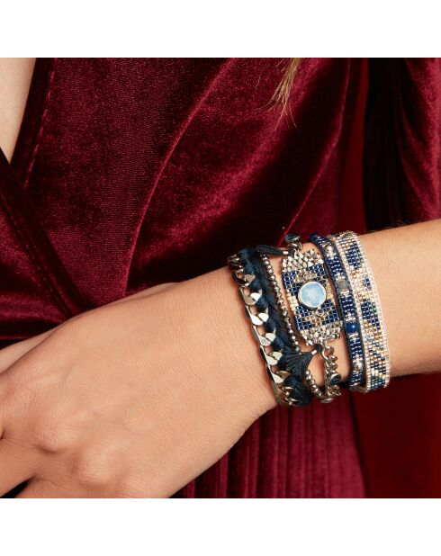 Bracelet manchette Destiny bleu