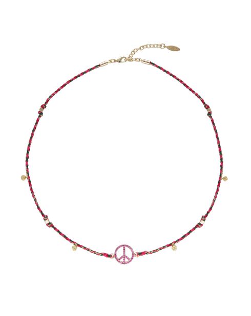 Collier Peace & Love Bonzey rose