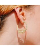 Boucles d'oreilles créoles Carmelles/Blanches