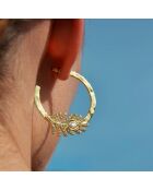Boucles d'oreilles créoles Carmelles/Blanches
