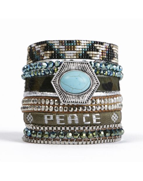 Bracelet manchette Greanpeace kaki