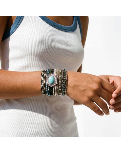 Bracelet manchette Greanpeace kaki