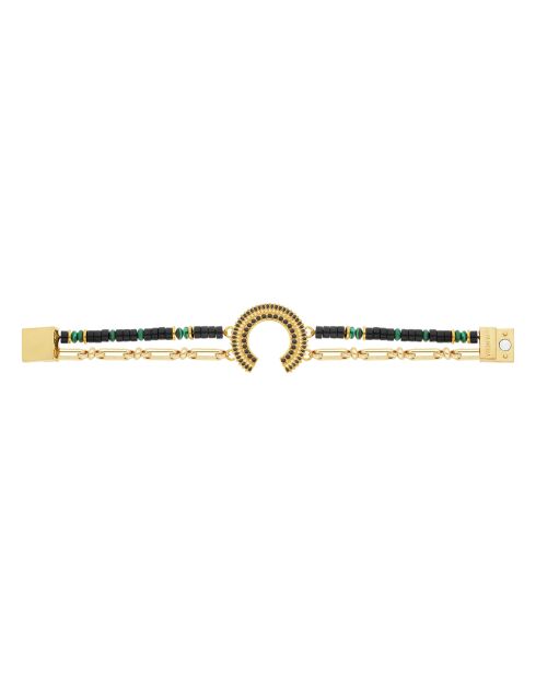 Bracelet manchette Kid noir