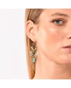 Boucles d'oreilles pendantes avec perles Nunes turquoises