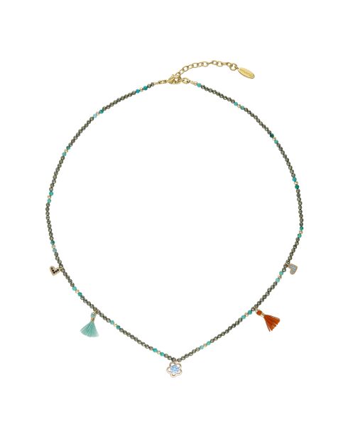 Collier fin Yoyo gris