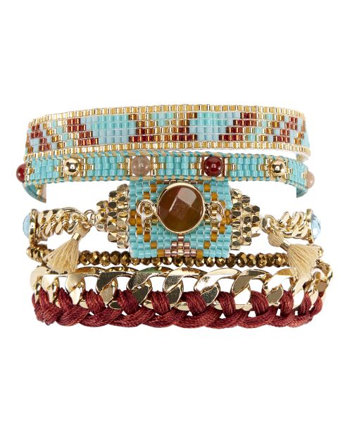 Bracelet manchette Destiny turquoise