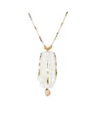 Collier pendentif perles Merange blanc