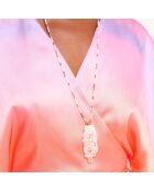 Collier pendentif perles Merange blanc