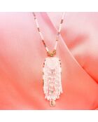 Collier pendentif perles Merange blanc