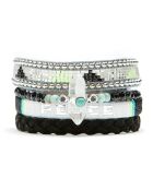 Bracelet manchette Peace noir