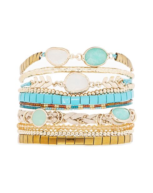 Bracelet manchette Chamade turquoise
