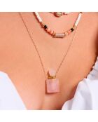 Collier sautoir Humey rose