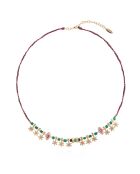 Collier de perles avec pampilles Jadessy emeraude
