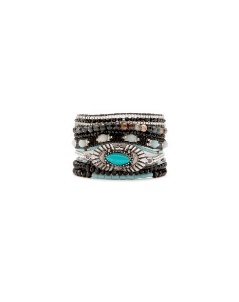 Bracelet manchette Meteor noir
