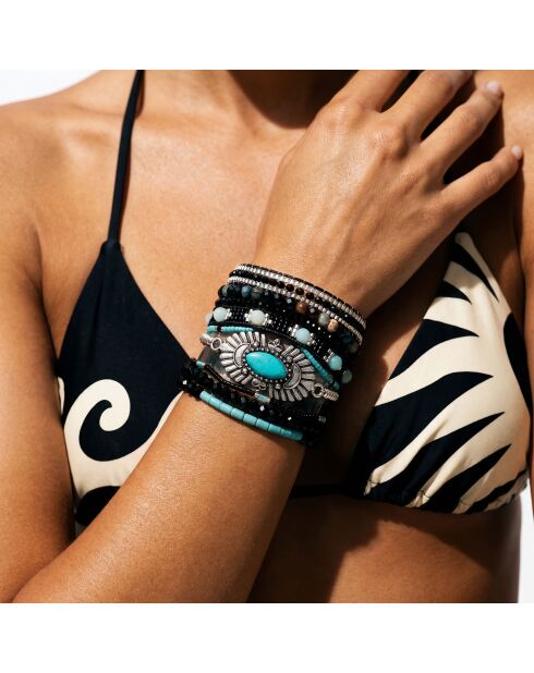 Bracelet manchette Meteor noir