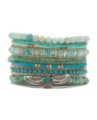 Bracelet manchette Aqua turquoise