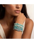 Bracelet manchette Aqua turquoise