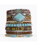 Bracelet manchette Brownwild marron