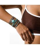 Bracelet manchette Brownwild marron