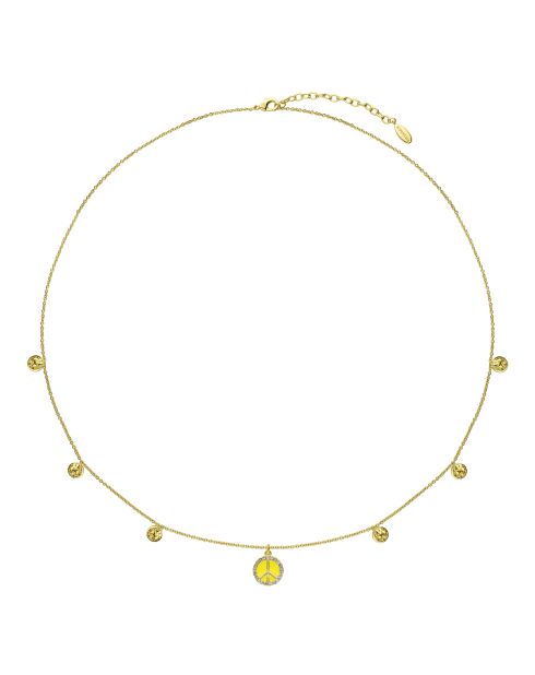 Collier peace & love Serenity jaune