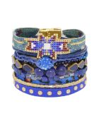 Bracelet manchette Lagoon bleu