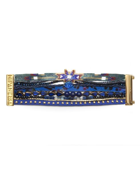Bracelet manchette Lagoon bleu