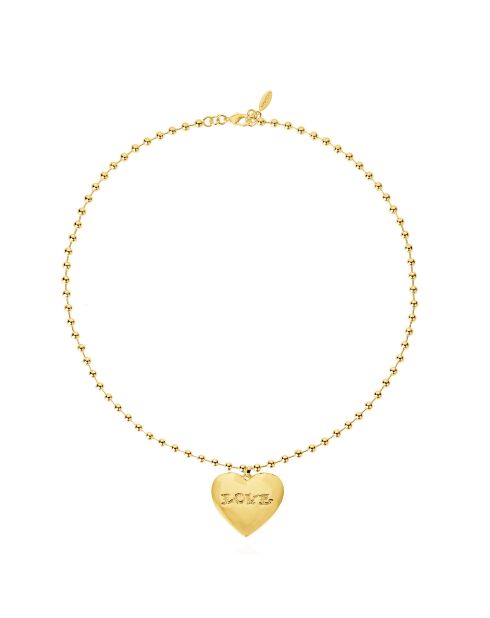 Collier chaîne avec pendentif central Loveme doré