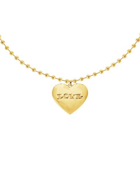 Collier chaîne avec pendentif central Loveme doré