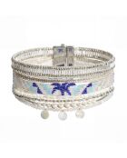 Bracelet manchette Honolulu blanc