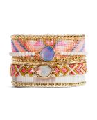 Bracelet manchette camelia rose