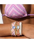 Bracelet manchette camelia rose