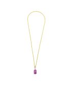 Collier sautoir en cordon avec charm central Felice violet
