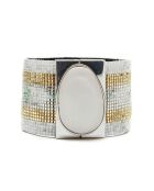 Bracelet manchette Hopis argenté
