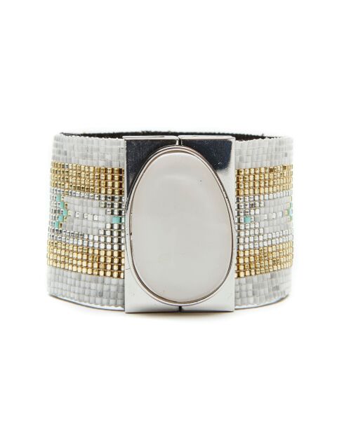 Bracelet manchette Hopis argenté