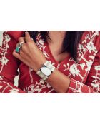 Bracelet manchette Hopis argenté