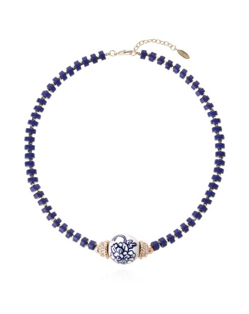Collier de perles Doudi bleu