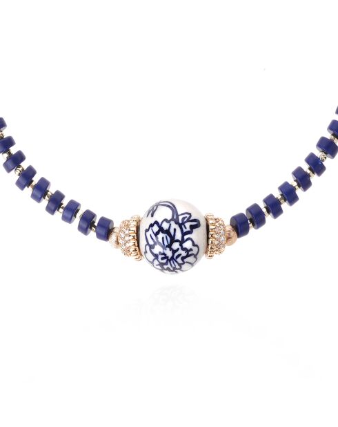Collier de perles Doudi bleu