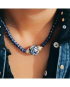 Collier de perles Doudi bleu