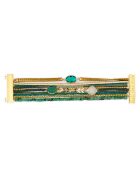 Bracelet manchette Narcisse vert