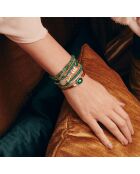 Bracelet manchette Narcisse vert