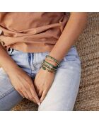 Bracelet manchette Narcisse vert