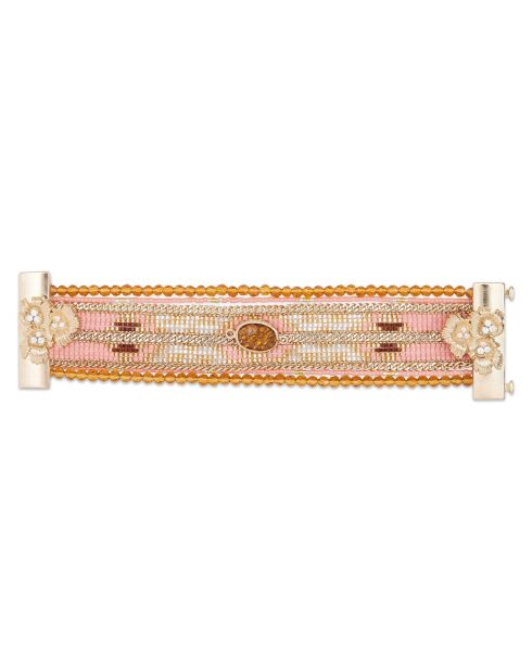 Bracelet manchette Eternity rose