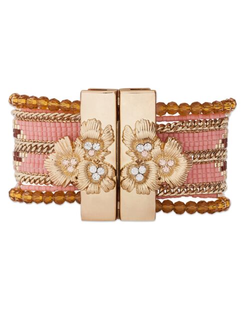 Bracelet manchette Eternity rose